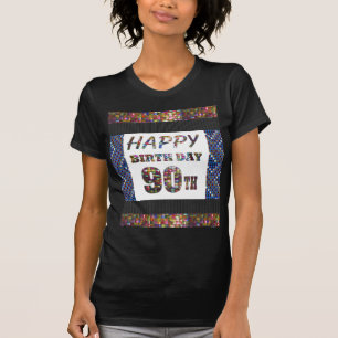 gelukkige verjaardag 90 90e verjaardag t-shirt
