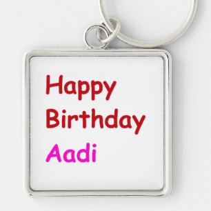 Gelukkige Verjaardag Aadi Sleutelhanger