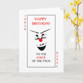 Gelukkige Verjaardag aan de JOKER van het pak! Kaart (Gele Bloem)