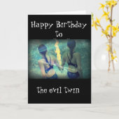 Gelukkige Verjaardag aan de "kwade tweeling " Kaart (Gele Bloem)