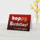 Gelukkige verjaardag aan een grote werknemer kaart (Gele Bloem)