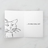 Gelukkige Verjaardag aan één koele kat Kaart (Binnen)