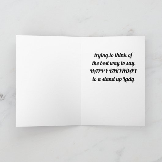 **GELUKKIGE VERJAARDAG** AAN EEN **STOERE VROUW**  KAART (Binnen)