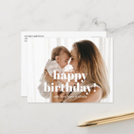 Gelukkige Verjaardag aan Mama met Foto Briefkaart