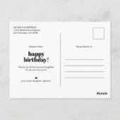 Gelukkige Verjaardag aan Mama met Foto Briefkaart (Achterkant)