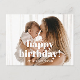 Gelukkige Verjaardag aan Mama met Foto Briefkaart