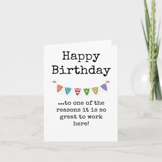 Gelukkige Verjaardag aan Medewerker Kaart (Voorkant)