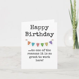 Gelukkige Verjaardag aan Medewerker Kaart