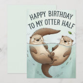Gelukkige verjaardag aan mijn andere half grappige kaart (Voorkant / Achterkant)
