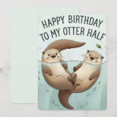 Gelukkige verjaardag aan mijn andere half grappige kaart (Voorkant / Achterkant)