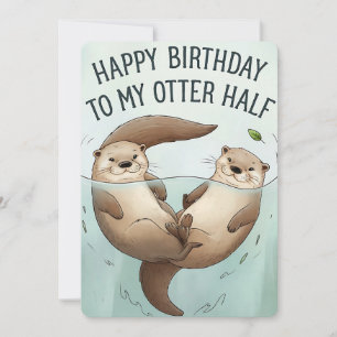 Gelukkige verjaardag aan mijn andere half grappige kaart