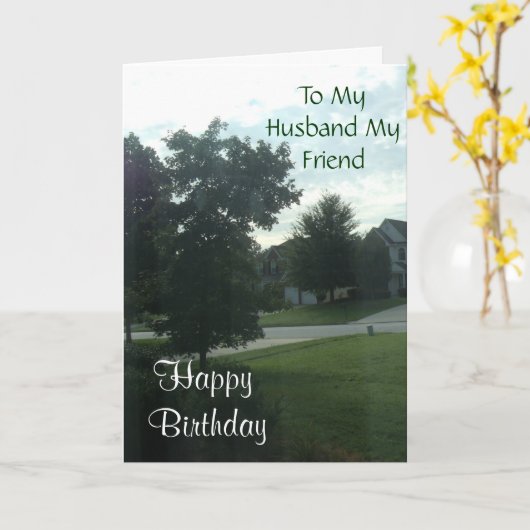 Gelukkige Verjaardag aan mijn Echtgenoot Kaart (Gele Bloem)