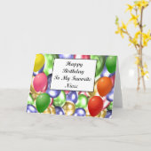 Gelukkige Verjaardag aan Mijn Favoriete Nicht Kaart (Gele Bloem)