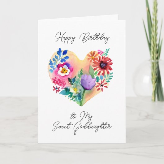 Gelukkige verjaardag aan Mijn Lieve Goddochter Kaart (Voorkant)