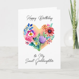 Gelukkige verjaardag aan Mijn Lieve Goddochter Kaart