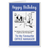 Gelukkige verjaardag aan Mijn Manager van het Bure (Voorkant)