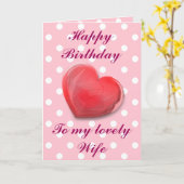 Gelukkige Verjaardag, aan mijn mooie Vrouw Kaart (Gele Bloem)