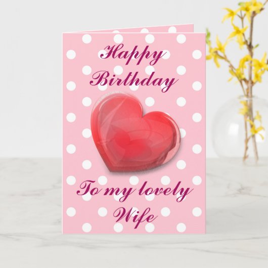 Gelukkige Verjaardag, aan mijn mooie Vrouw Kaart (Gele Bloem)