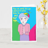 Gelukkige Verjaardag aan Oude Vriend die Jong van  Kaart (Gele Bloem)