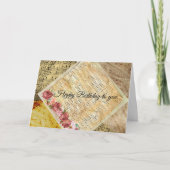 Gelukkige Verjaardag aan u Bladmuziek Kaart (Voorkant)