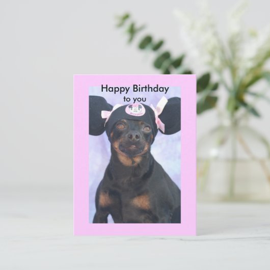 Gelukkige Verjaardag, aan u Briefkaart (Staand voorkant)