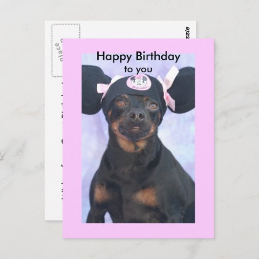 Gelukkige Verjaardag, aan u Briefkaart (Voorkant / Achterkant)