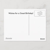Gelukkige Verjaardag, aan u Briefkaart (Achterkant)