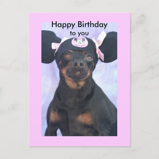 Gelukkige Verjaardag, aan u Briefkaart (Voorkant)