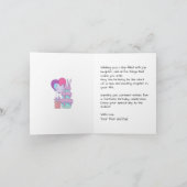 Gelukkige verjaardag aangepaste blauwe foto kaart (Binnen)