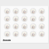 Gelukkige verjaardag aangepaste foto klassieke ron ronde sticker (Vel)