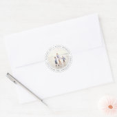 Gelukkige verjaardag aangepaste foto klassieke ron ronde sticker (Envelop)