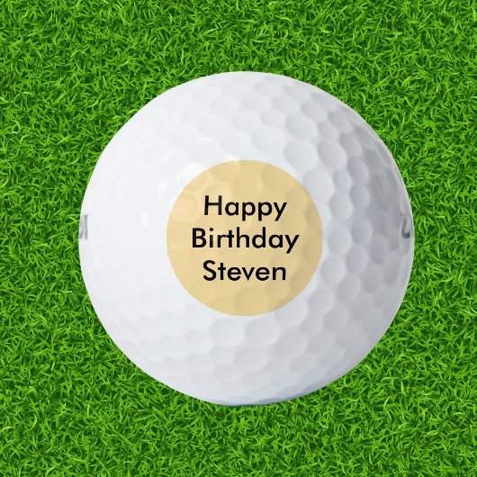 Gelukkige Verjaardag Aangepaste Naam Golfballen