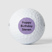 Gelukkige Verjaardag Aangepaste Naam Golfballen (Voorkant)