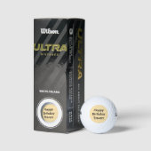Gelukkige Verjaardag Aangepaste Naam Golfballen (Verpakking)