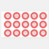 Gelukkige verjaardag aangepaste naam rode harten c labels (Vel)