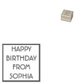 Gelukkige Verjaardag Aangepaste Naam Rubberstempel (Gestempeld)