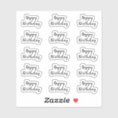 Gelukkige Verjaardag Aangepaste Tekst Leeftijd Zwa Sticker (Vel)