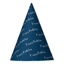 Gelukkige Verjaardag Aangepaste Tekst Patroon Navy