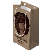 Gelukkige verjaardag aanmoedigende zwarte vrouwen  klein cadeauzakje (Voorkant Gekanteld)