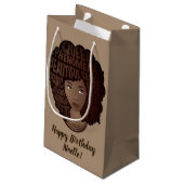 Gelukkige verjaardag aanmoedigende zwarte vrouwen  klein cadeauzakje (Achterkant Gekanteld)