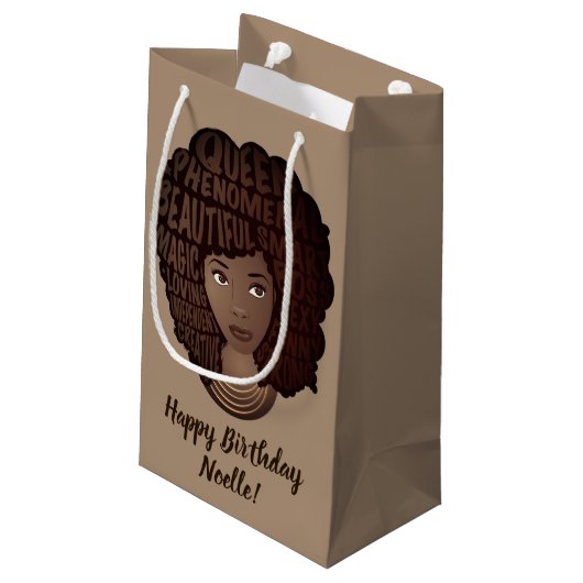 Gelukkige verjaardag aanmoedigende zwarte vrouwen  klein cadeauzakje (Achterkant Gekanteld)