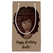 Gelukkige verjaardag aanmoedigende zwarte vrouwen  klein cadeauzakje (Voorkant)