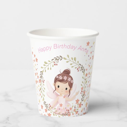Gelukkige Verjaardag, Aanpasbare tekst Papieren Bekers (Voorkant)