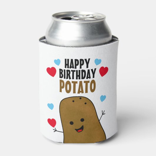 Gelukkige verjaardag Aardappel Blikjeskoeler (Blikje Voorkant)