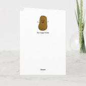 Gelukkige verjaardag Aardappel Kaart (Achterkant)