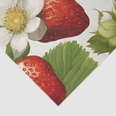 Gelukkige Verjaardag Aardbeien, bladeren en bloeme Tissuepapier (Detail)