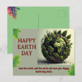 Gelukkige verjaardag aarde Ansichtkaart Briefkaart (Voorkant / Achterkant)