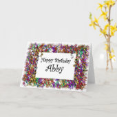Gelukkige Verjaardag Abby Kaart (Gele Bloem)