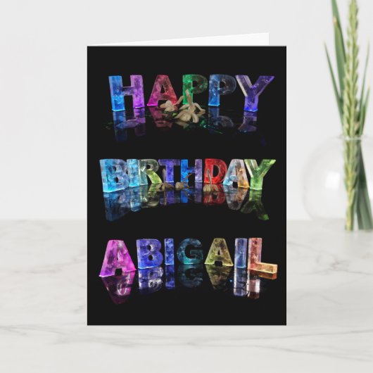 Gelukkige Verjaardag Abigail Card Kaart (Voorkant)