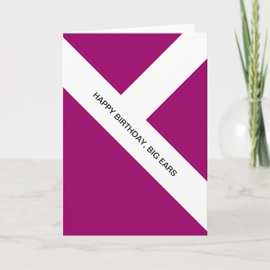 gelukkige verjaardag, afluisteraar kaart (Voorkant)